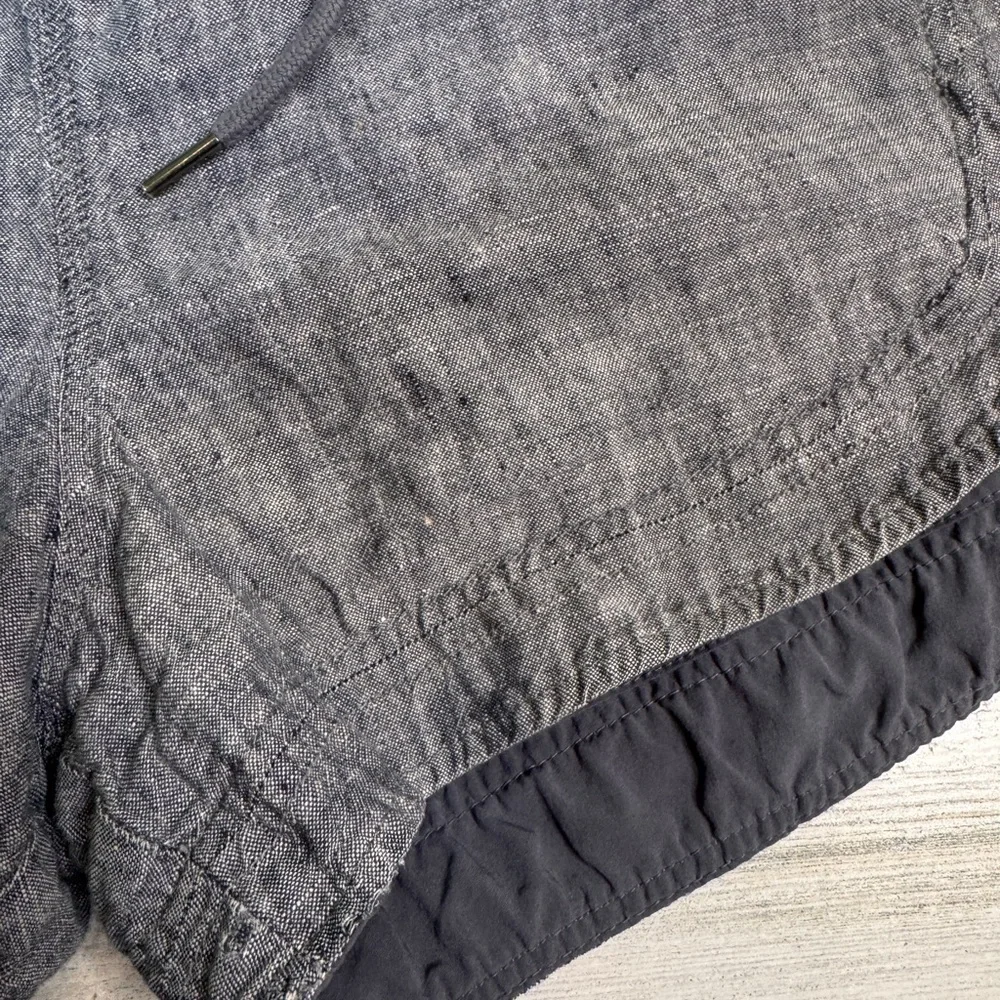 Athleta Shorts Beachside Bali Linene Mid-Rise Drawstring 8
